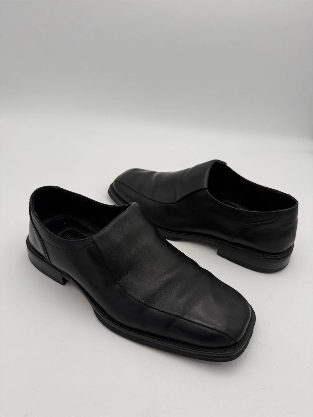 Stephan bossi Men's Black Slip-On Dress Shoes 10.5M casual office Y2K grandpa